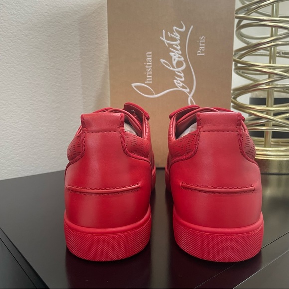 Christian Louboutin Louis Junior Spikes Orlato Red 44.5 - Picture 7 of 8